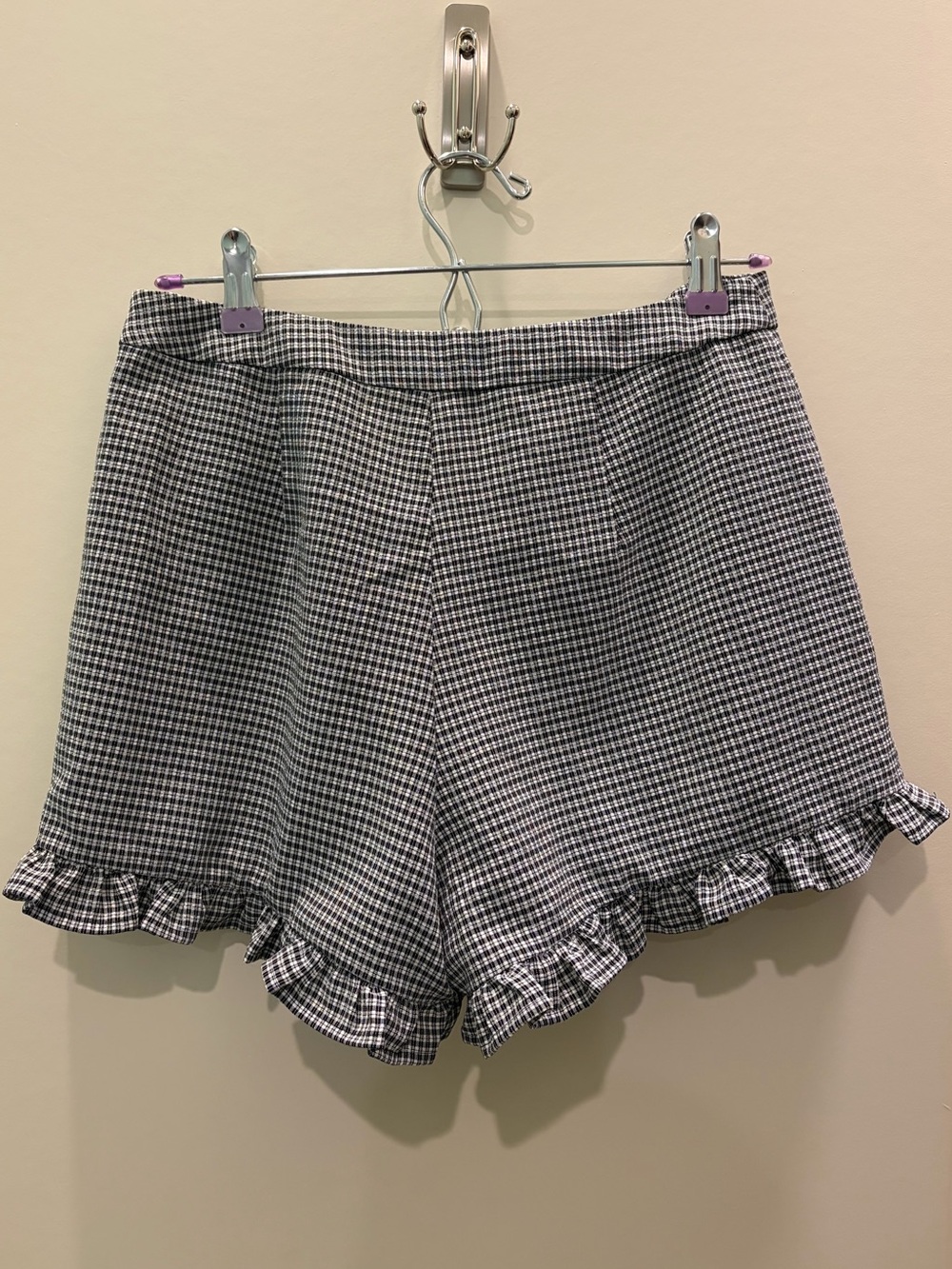 1. State Gingham Ruffled Shorts - Picture 3 of 4